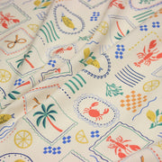 Tissu cotonnade Homards, palmiers et citrons - COLLECTION SICILIA - OEKO - TEX STANDARD 100 - TissusPapi.com