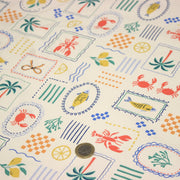 Tissu cotonnade Homards, palmiers et citrons - COLLECTION SICILIA - OEKO - TEX STANDARD 100 - TissusPapi.com