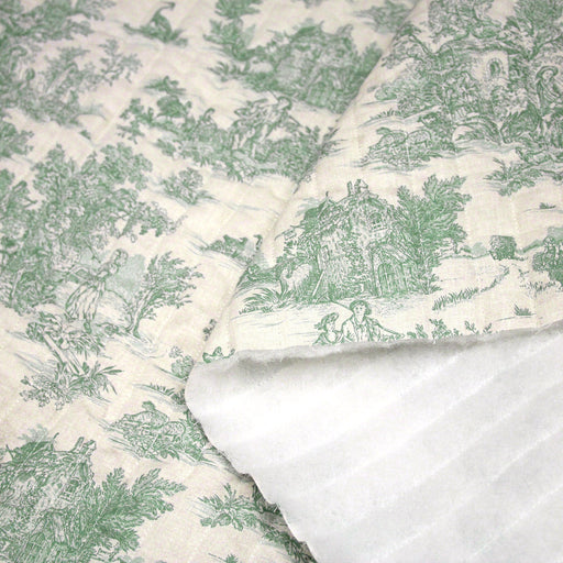 Tissu matelassé TOILE DE JOUY : trois motifs, deux couleurs, cinq tissus ! - TissusPapi.com