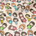 Tissu popeline coton aux petits filles façon bande dessinée - TissusPapi.com