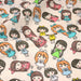 Tissu popeline coton aux petits filles façon bande dessinée - TissusPapi.com