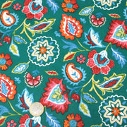 Tissu cotonnade JARDIN DE BENGALE, Fleuri indien, 4 couleurs : rose / céladon / vert / noir - OEKO-TEX STANDARD 100 - TissusPapi.com
