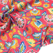 Tissu cotonnade JARDIN DE BENGALE, Fleuri indien, 4 couleurs : rose / céladon / vert / noir - OEKO-TEX STANDARD 100 - TissusPapi.com