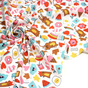 Tissu cotonnade Bubble gum et friandises multicolores - OEKO - TEX STANDARD 100 - TissusPapi.com