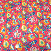 Tissu cotonnade JARDIN DE BENGALE, Fleuri indien, 4 couleurs : rose / céladon / vert / noir - OEKO-TEX STANDARD 100 - TissusPapi.com