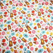 Tissu cotonnade Bubble gum et friandises multicolores - OEKO - TEX STANDARD 100 - TissusPapi.com