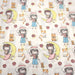 Tissu popeline coton aux petits filles, chats, chiens et roses - TissusPapi.com