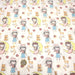 Tissu popeline coton aux petits filles, chats, chiens et roses - TissusPapi.com
