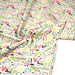 Tissu popeline coton I LOVE THE SEA, écru aux motifs marins multicolores - TissusPapi.com