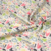 Tissu popeline coton I LOVE THE SEA, écru aux motifs marins multicolores - TissusPapi.com