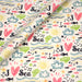 Tissu popeline coton I LOVE THE SEA, écru aux motifs marins multicolores - TissusPapi.com