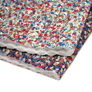 Tissu matelassé FLEURI fines fleurs : fond bleu ou fond blanc - OEKO - TEX - TissusPapi.com