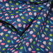 Tissu popeline coton bleu roi aux ballons de baudruches multicolores - TissusPapi.com