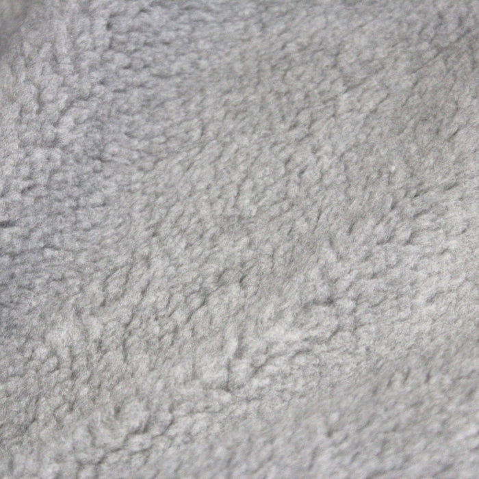 Tissu sherpa mouton gris clair