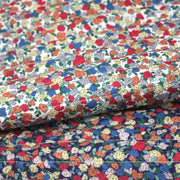 Tissu matelassé FLEURI fines fleurs : fond bleu ou fond blanc - OEKO - TEX - TissusPapi.com