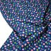 Tissu popeline coton bleu roi aux ballons de baudruches multicolores - TissusPapi.com