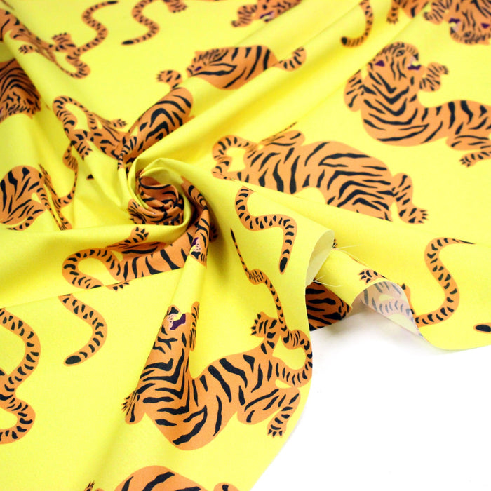Tissu cotonnade TIGRUS BENGALIS, tigres et nombreuses couleurs - OEKO - TEX STANDARD 100 - TissusPapi.com