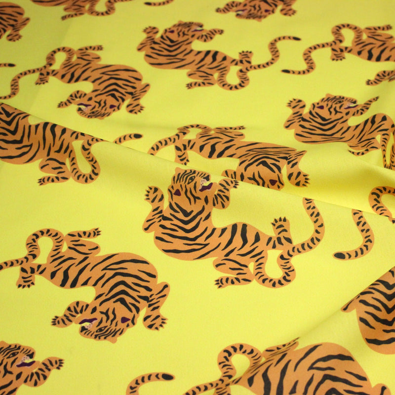Tissu cotonnade TIGRUS BENGALIS, tigres et nombreuses couleurs - OEKO - TEX STANDARD 100 - TissusPapi.com