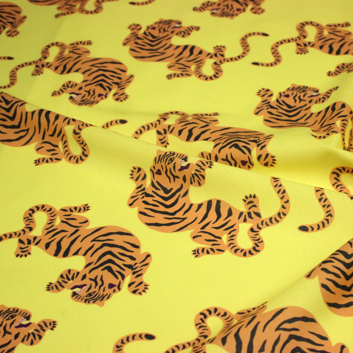 Tissu cotonnade TIGRUS BENGALIS, tigres et nombreuses couleurs - OEKO - TEX STANDARD 100 - TissusPapi.com