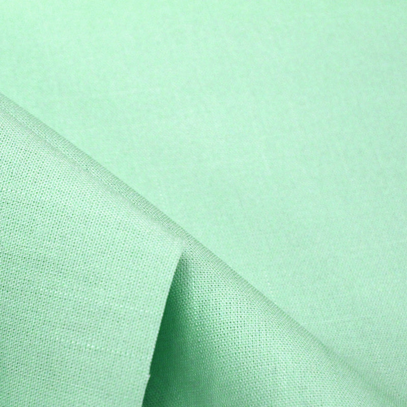 Tissu coton demi natté vert d'eau uni - MADE IN JAPAN - FABRICATION JAPONAISE - TissusPapi.com