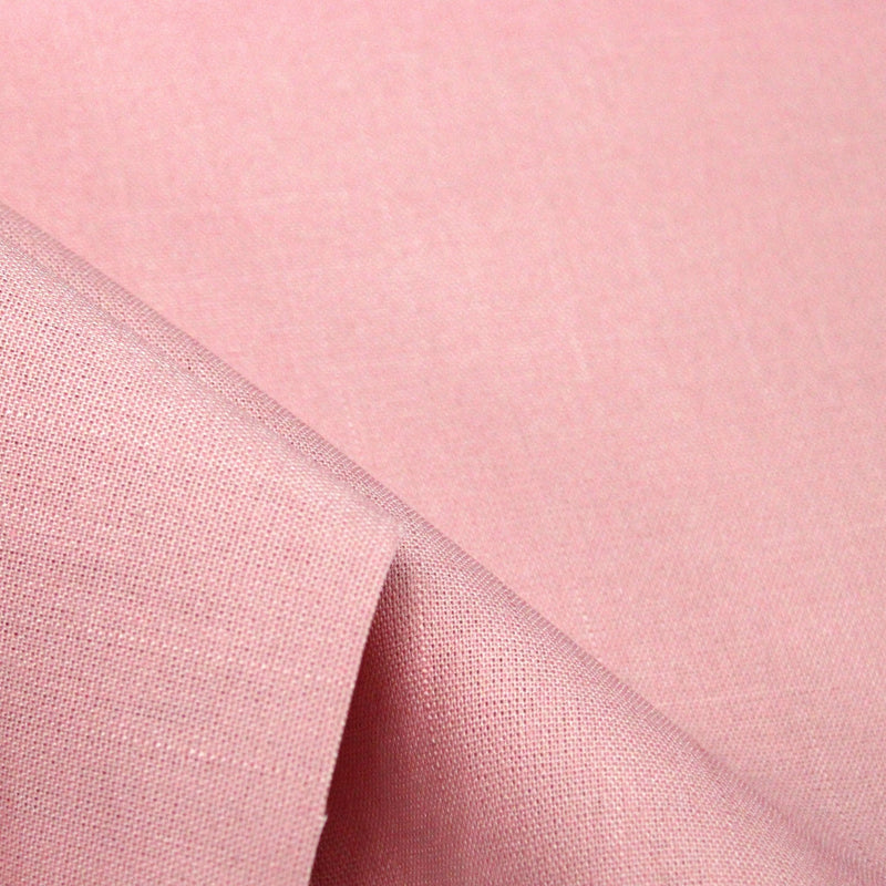 Tissu coton demi natté rose indien uni - MADE IN JAPAN - FABRICATION JAPONAISE - TissusPapi.com