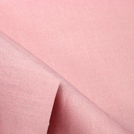 Tissu coton demi natté rose indien uni - MADE IN JAPAN - FABRICATION JAPONAISE - TissusPapi.com
