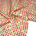 Tissu popeline coton blanc aux pois & étoiles multicolores - TissusPapi.com