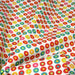 Tissu popeline coton blanc aux pois & étoiles multicolores - TissusPapi.com