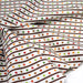 Tissu popeline coton blanc, rayures obliques et pois multicolores - TissusPapi.com