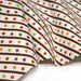 Tissu popeline coton blanc, rayures obliques et pois multicolores - TissusPapi.com