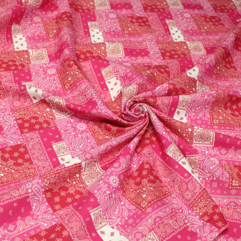 Tissu gabardine coton imprimée motif BANDANA paisley : nombreuses couleurs ! - OEKO-TEX STANDARD 100 - TissusPapi.com