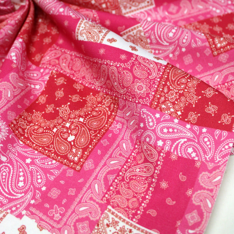 Tissu gabardine coton imprimée motif BANDANA paisley : nombreuses couleurs ! - OEKO-TEX STANDARD 100 - TissusPapi.com