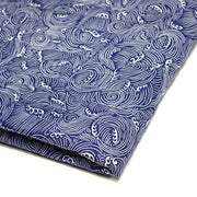 Tissu matelassé Vagues japonaises bleues & blanches, Hokusai - OEKO - TEX - TissusPapi.com