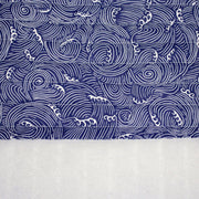 Tissu matelassé Vagues japonaises bleues & blanches, Hokusai - OEKO - TEX - TissusPapi.com