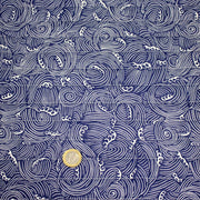 Tissu matelassé Vagues japonaises bleues & blanches, Hokusai - OEKO - TEX - TissusPapi.com