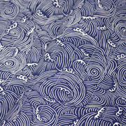 Tissu matelassé Vagues japonaises bleues & blanches, Hokusai - OEKO - TEX - TissusPapi.com