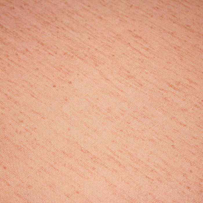 Tissu coton façon lin orange corail uni - TissusPapi.com