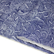 Tissu matelassé Vagues japonaises bleues & blanches, Hokusai - OEKO - TEX - TissusPapi.com