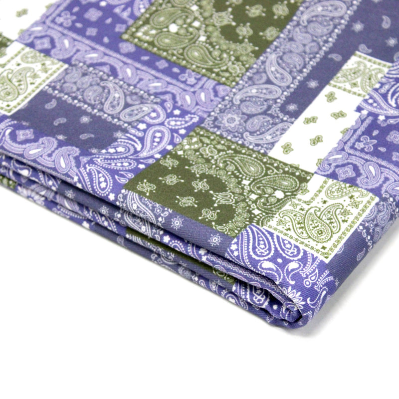 Tissu gabardine coton imprimée motif BANDANA paisley : nombreuses couleurs ! - OEKO-TEX STANDARD 100 - TissusPapi.com