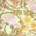 Tissu cotonnade VICTOR au feuillage ART NOUVEAU multicolore, fond vert anis - OEKO - TEX STANDARD 100 - TissusPapi.com
