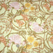 Tissu cotonnade VICTOR au feuillage ART NOUVEAU multicolore, fond vert anis - OEKO - TEX STANDARD 100 - TissusPapi.com