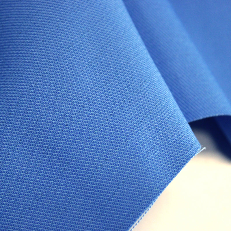 Tissu gabardine sergé uni couleur Bleu de France
