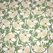 Tissu cotonnade HECTOR au feuillage ART NOUVEAU vert ou ocre - OEKO - TEX STANDARD 100 - TissusPapi.com
