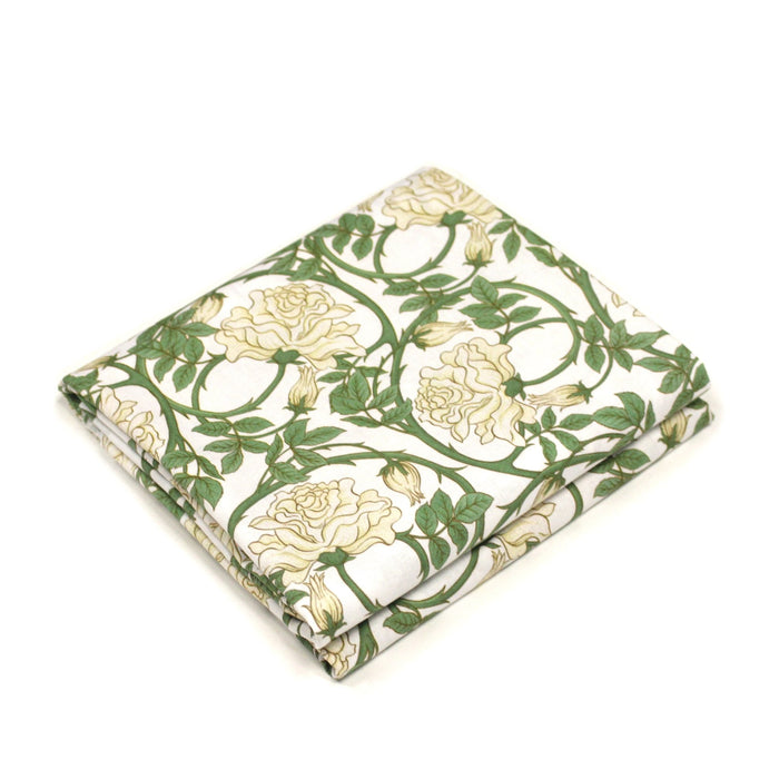 Tissu cotonnade HECTOR au feuillage ART NOUVEAU vert ou ocre - OEKO - TEX STANDARD 100 - TissusPapi.com