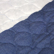 Tissu Matelassé Chambray : bleu roi ou noir - OEKO - TEX - TissusPapi.com