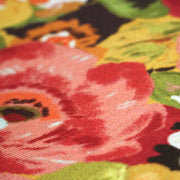 Tissu gabardine coton imprimée fleuri Vintage jaune, rouge, rose - OEKO - TEX STANDARD 100 - TissusPapi.com