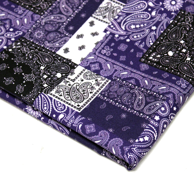 Tissu gabardine coton imprimée motif BANDANA paisley : nombreuses couleurs ! - OEKO-TEX STANDARD 100