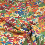 Tissu cotonnade fleuri multicolore, motif TAORMINA - OEKO - TEX STANDARD 100 - TissusPapi.com