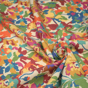 Tissu cotonnade fleuri multicolore, motif TAORMINA - OEKO - TEX STANDARD 100 - TissusPapi.com