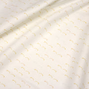 Tissu popeline coton les étoiles filantes jaunes, fond blanc - TissusPapi.com